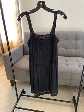 Wilfred Black Lace-Trimmed Sleeveless Women's Dress XS